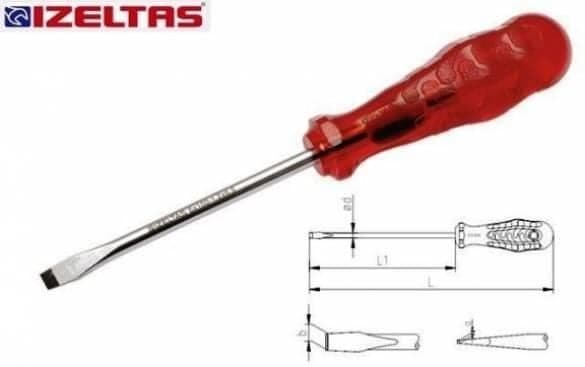 İzeltaş Kraft Düz Tornavida 4X100